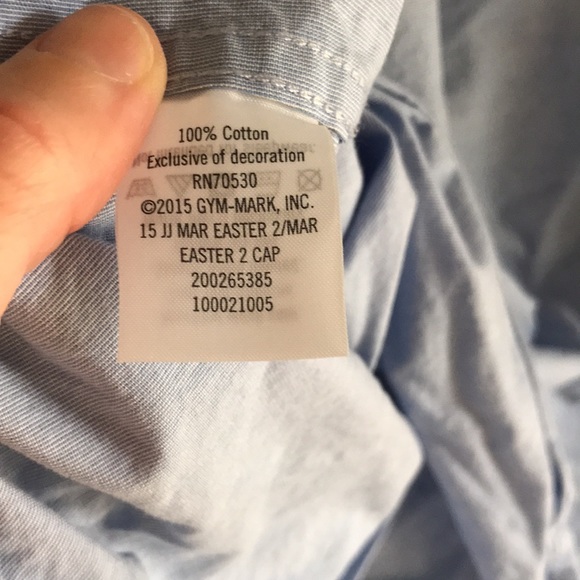 💕HP x2💕Janie and Jack Light blue button down shirt - boys 5 - Picture 5 of 5